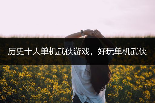历史十大单机武侠游戏，好玩单机武侠