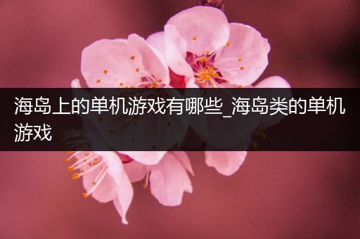 海岛上的单机游戏有哪些_海岛类的单机游戏