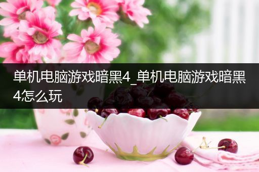 单机电脑游戏暗黑4_单机电脑游戏暗黑4怎么玩