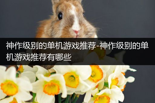 神作级别的单机游戏推荐-神作级别的单机游戏推荐有哪些