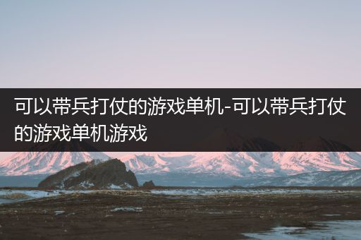 可以带兵打仗的游戏单机-可以带兵打仗的游戏单机游戏