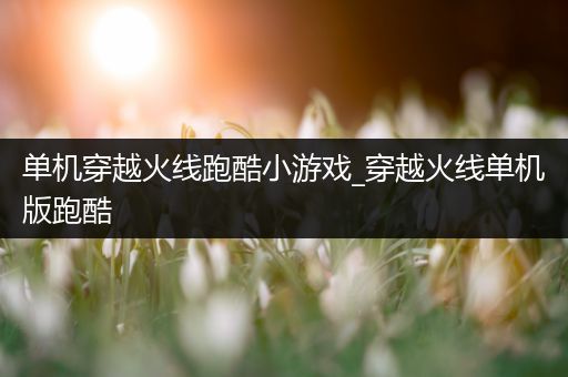 单机穿越火线跑酷小游戏_穿越火线单机版跑酷