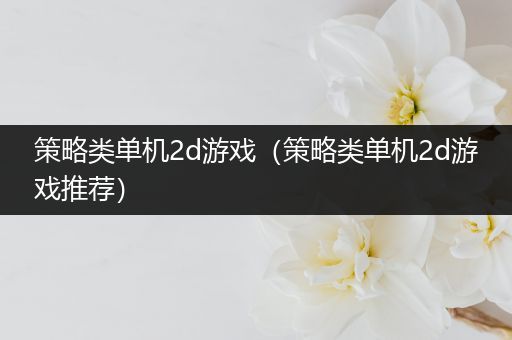 策略类单机2d游戏（策略类单机2d游戏推荐）