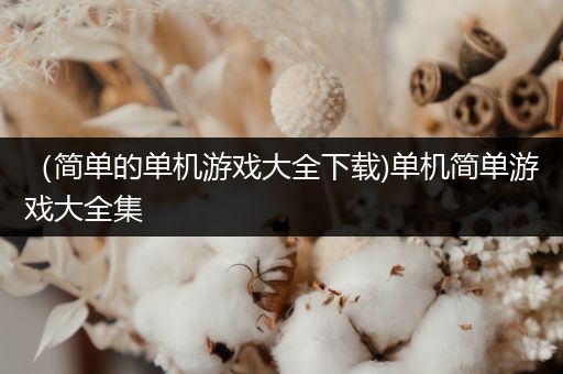 （简单的单机游戏大全下载)单机简单游戏大全集