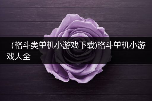 （格斗类单机小游戏下载)格斗单机小游戏大全
