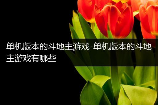 单机版本的斗地主游戏-单机版本的斗地主游戏有哪些