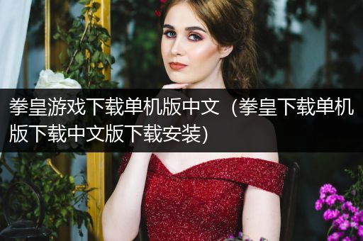 拳皇游戏下载单机版中文（拳皇下载单机版下载中文版下载安装）