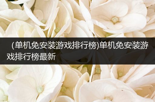 （单机免安装游戏排行榜)单机免安装游戏排行榜最新