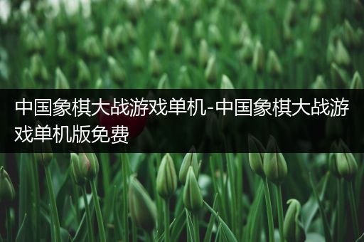 中国象棋大战游戏单机-中国象棋大战游戏单机版免费