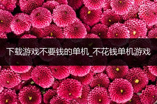 下载游戏不要钱的单机_不花钱单机游戏