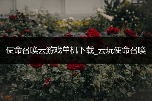 使命召唤云游戏单机下载_云玩使命召唤