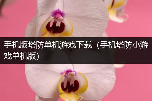 手机版塔防单机游戏下载（手机塔防小游戏单机版）