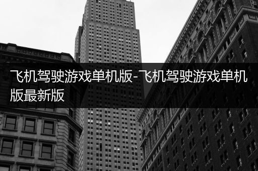 飞机驾驶游戏单机版-飞机驾驶游戏单机版最新版
