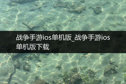 战争手游ios单机版_战争手游ios单机版下载