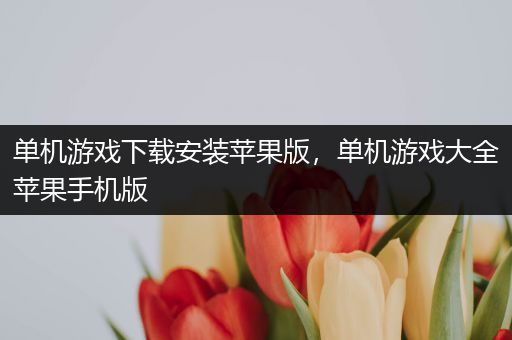 单机游戏下载安装苹果版，单机游戏大全苹果手机版
