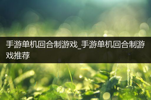 手游单机回合制游戏_手游单机回合制游戏推荐
