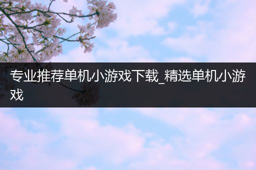 专业推荐单机小游戏下载_精选单机小游戏