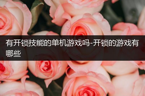 有开锁技能的单机游戏吗-开锁的游戏有哪些