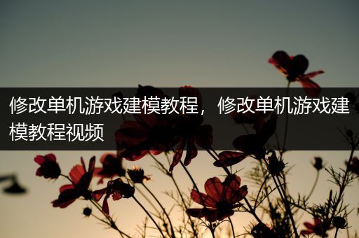 修改单机游戏建模教程，修改单机游戏建模教程视频
