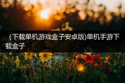 （下载单机游戏盒子安卓版)单机手游下载盒子