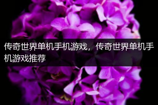 传奇世界单机手机游戏，传奇世界单机手机游戏推荐