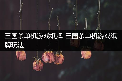 三国杀单机游戏纸牌-三国杀单机游戏纸牌玩法