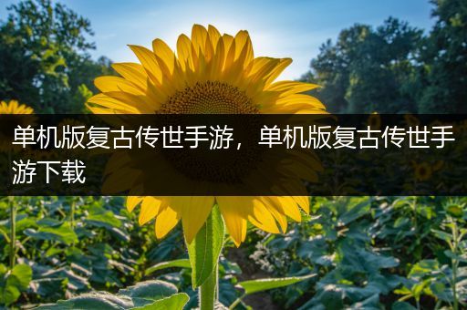 单机版复古传世手游，单机版复古传世手游下载