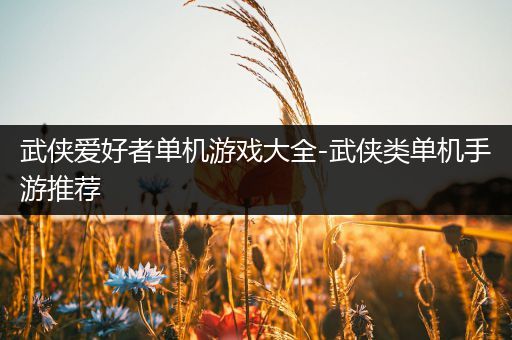 武侠爱好者单机游戏大全-武侠类单机手游推荐