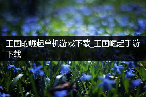 王国的崛起单机游戏下载_王国崛起手游下载