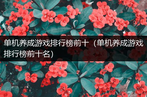单机养成游戏排行榜前十（单机养成游戏排行榜前十名）