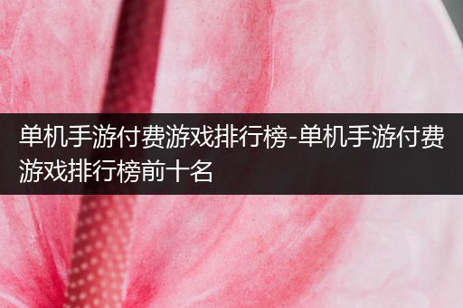 单机手游付费游戏排行榜-单机手游付费游戏排行榜前十名