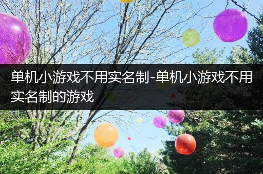 单机小游戏不用实名制-单机小游戏不用实名制的游戏