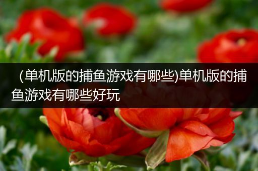 （单机版的捕鱼游戏有哪些)单机版的捕鱼游戏有哪些好玩