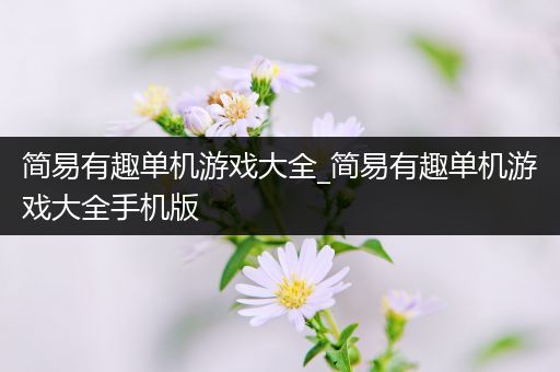 简易有趣单机游戏大全_简易有趣单机游戏大全手机版