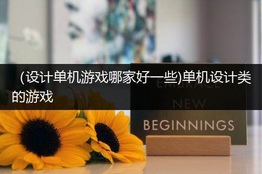 （设计单机游戏哪家好一些)单机设计类的游戏