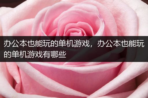 办公本也能玩的单机游戏，办公本也能玩的单机游戏有哪些