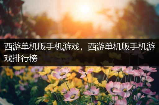 西游单机版手机游戏，西游单机版手机游戏排行榜