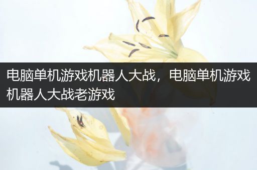 电脑单机游戏机器人大战，电脑单机游戏机器人大战老游戏