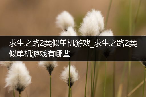 求生之路2类似单机游戏_求生之路2类似单机游戏有哪些