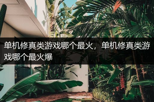 单机修真类游戏哪个最火，单机修真类游戏哪个最火爆