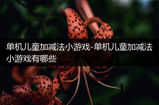 单机儿童加减法小游戏-单机儿童加减法小游戏有哪些
