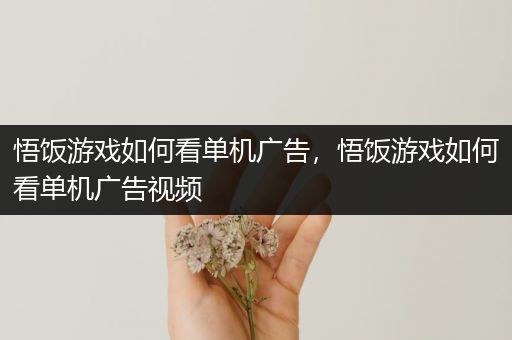 悟饭游戏如何看单机广告，悟饭游戏如何看单机广告视频