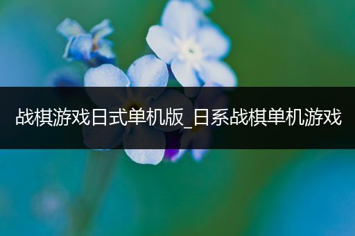 战棋游戏日式单机版_日系战棋单机游戏