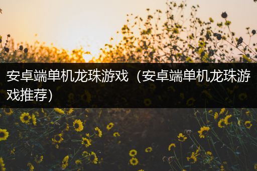 安卓端单机龙珠游戏（安卓端单机龙珠游戏推荐）