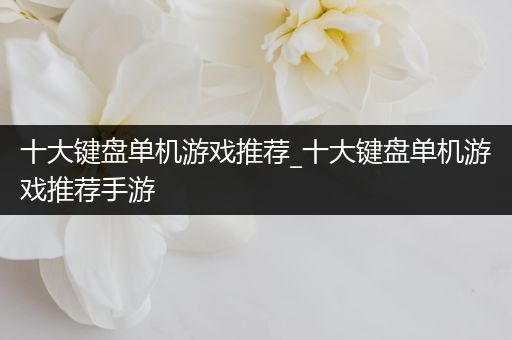 十大键盘单机游戏推荐_十大键盘单机游戏推荐手游