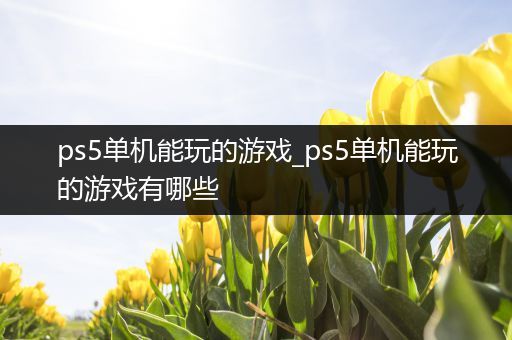 ps5单机能玩的游戏_ps5单机能玩的游戏有哪些