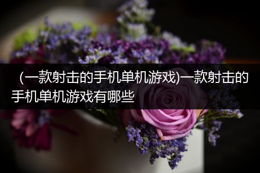 （一款射击的手机单机游戏)一款射击的手机单机游戏有哪些