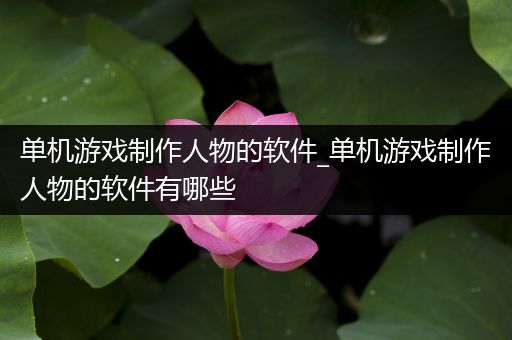 单机游戏制作人物的软件_单机游戏制作人物的软件有哪些