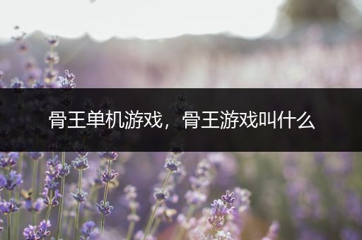 骨王单机游戏，骨王游戏叫什么
