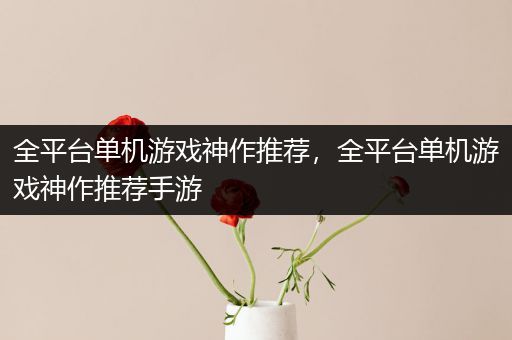全平台单机游戏神作推荐，全平台单机游戏神作推荐手游